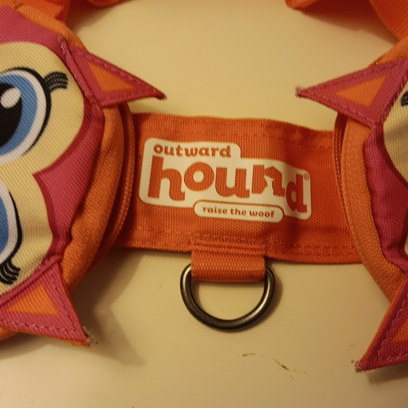 Dog Harness Saddle Bags  Style Outward Hound S/M Orange Owl Motif - Picture 6 of 9